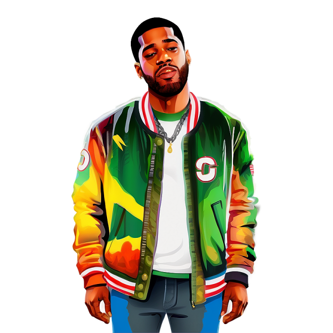 a man in a green and yellow jacket