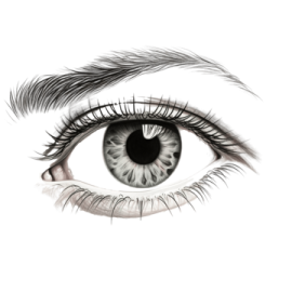 a drawing of a woman's eye