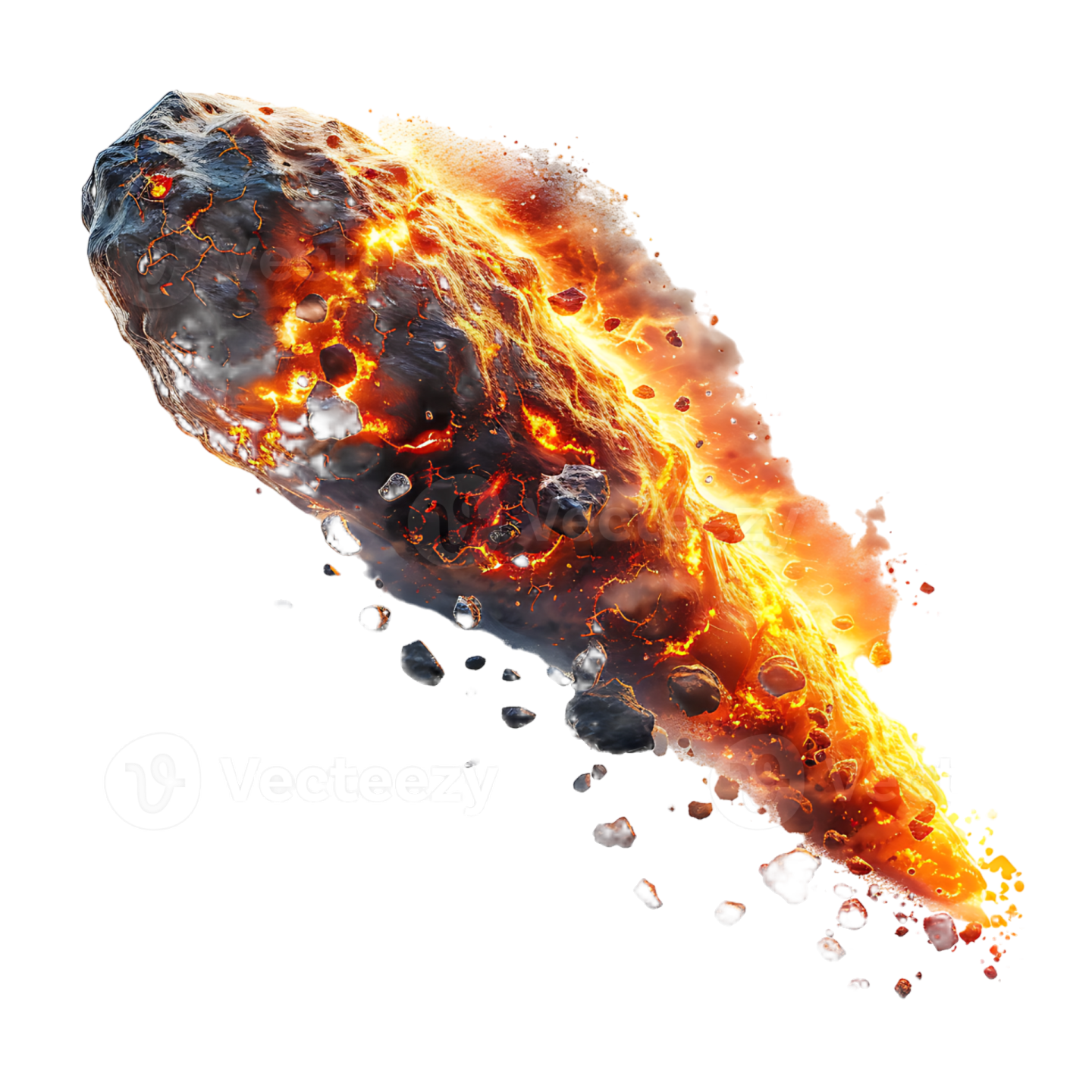 an explosion of fire on a white background
