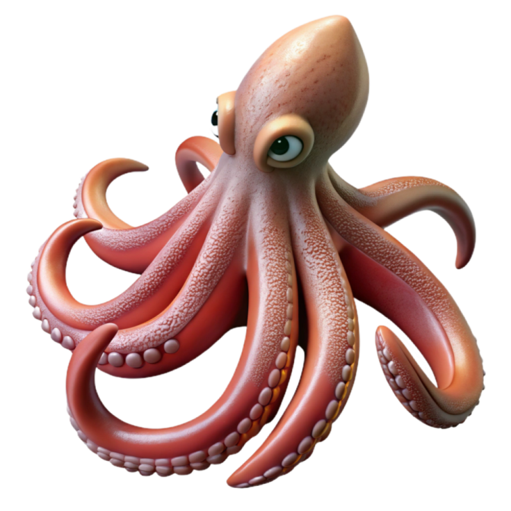 an octopus is shown in this image