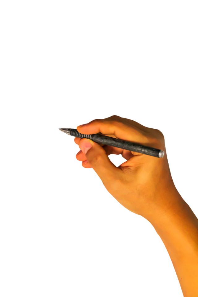 hand holding a pen