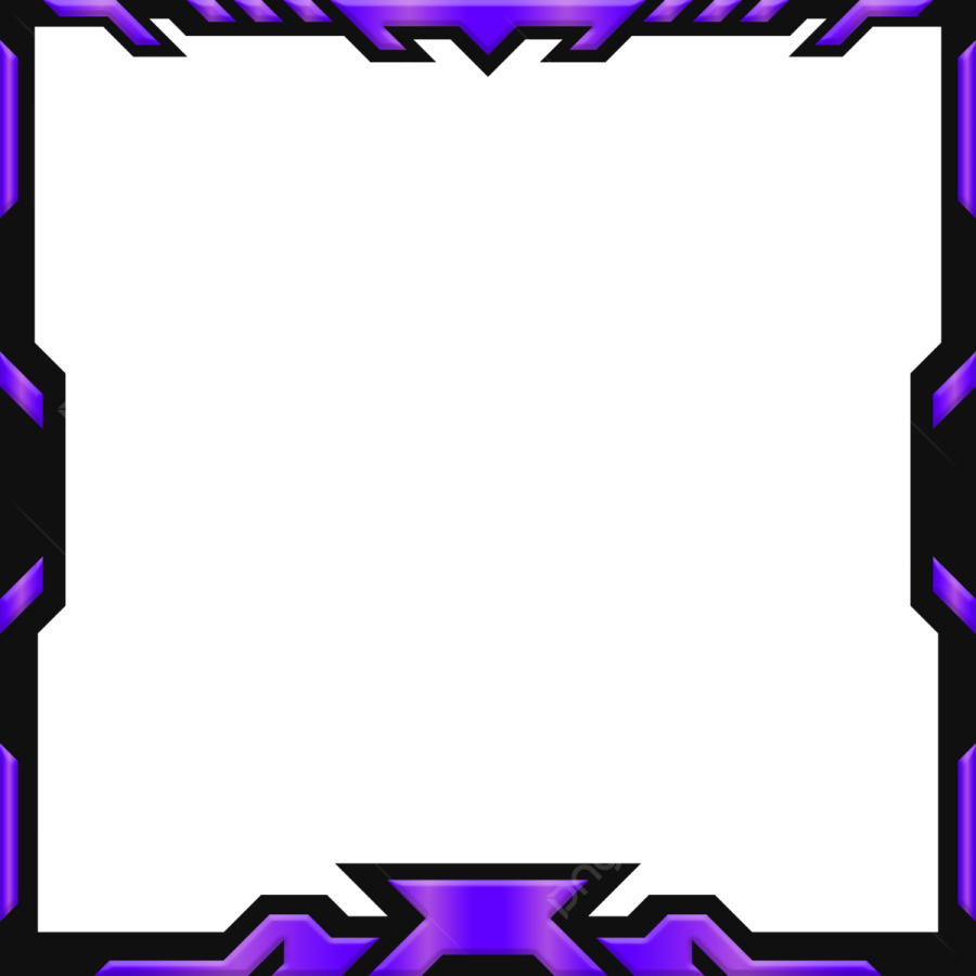 a purple and black square frame