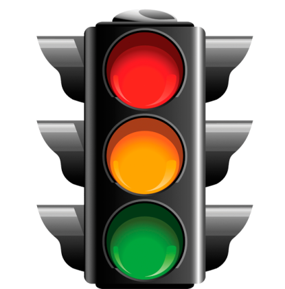 a traffic light with red and green lights