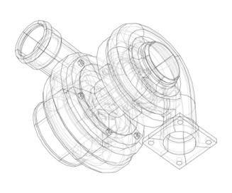 a drawing of a camera lens