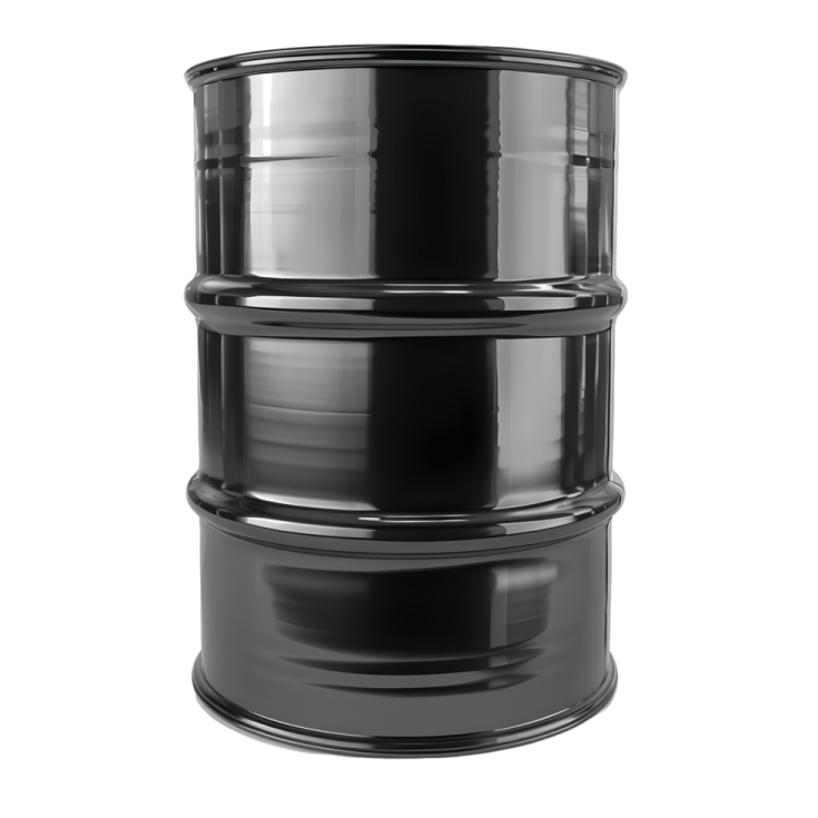 a black barrel on a white background