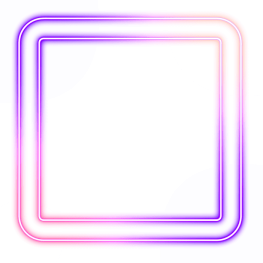 a neon frame on a white background