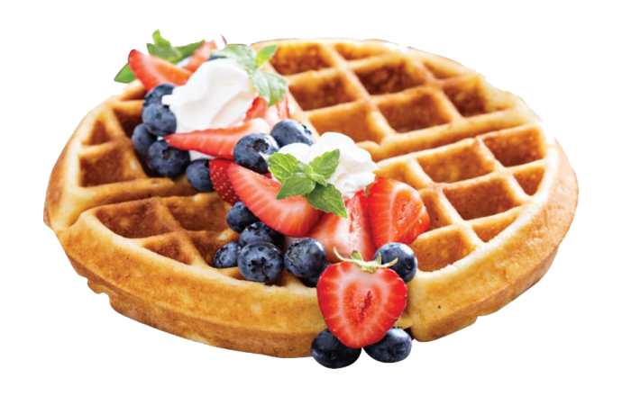 a wa with strawberries and blueberries on top