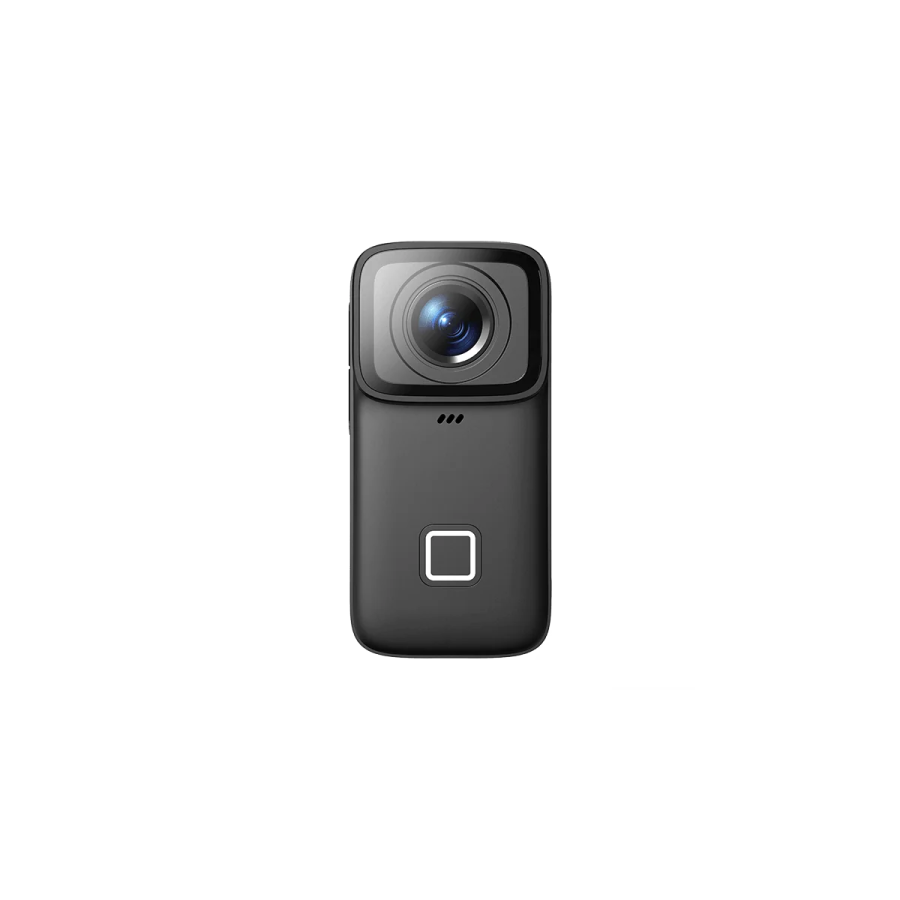 a black camera on a white background