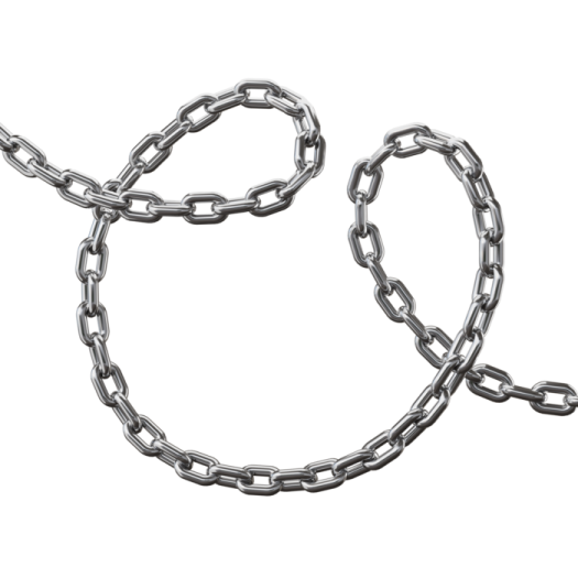 a chain that has been chained to the ground