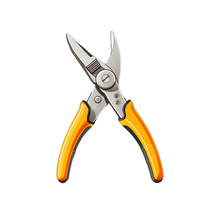 a pair of pliers on a white background