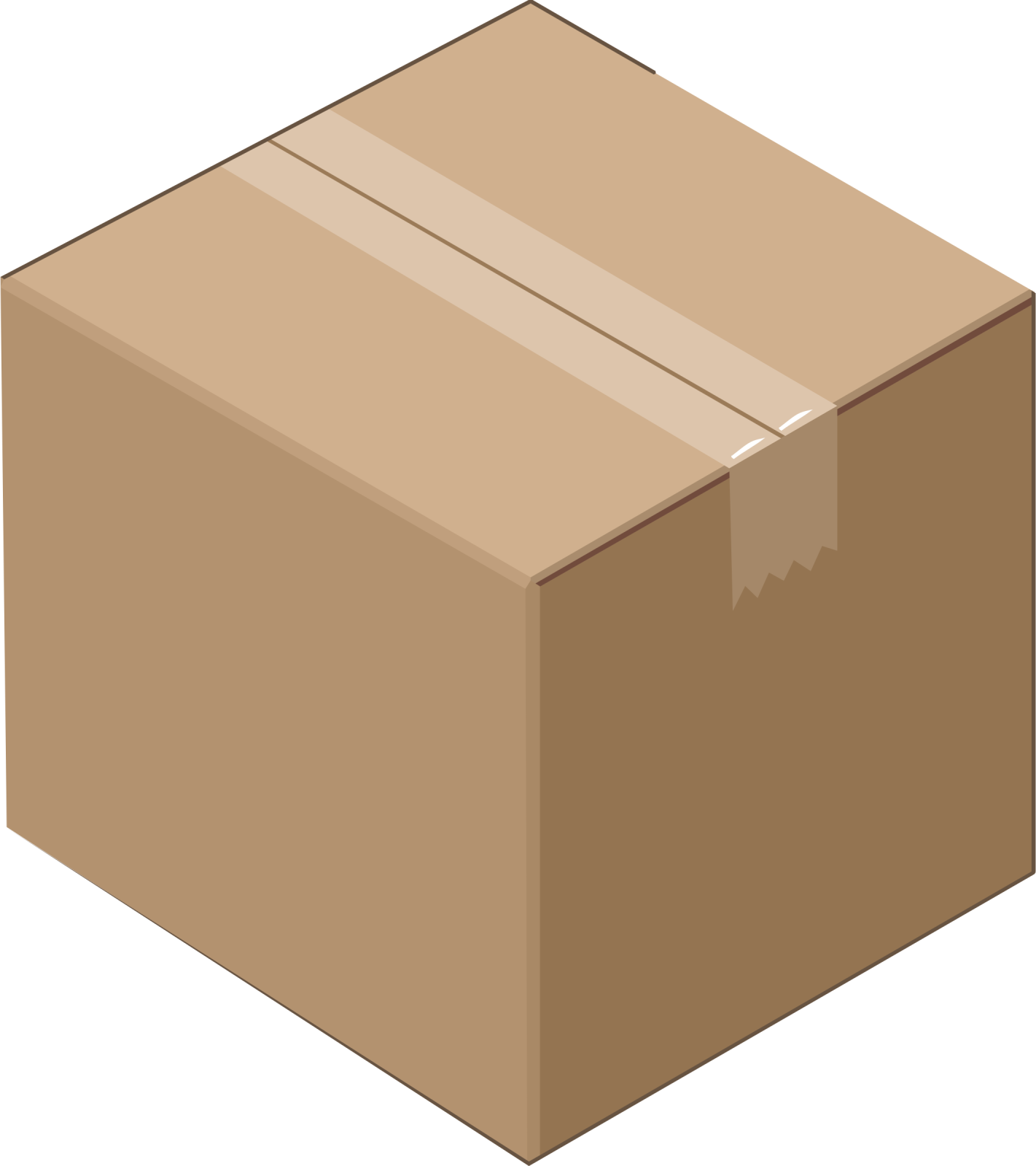 a brown cardboard box