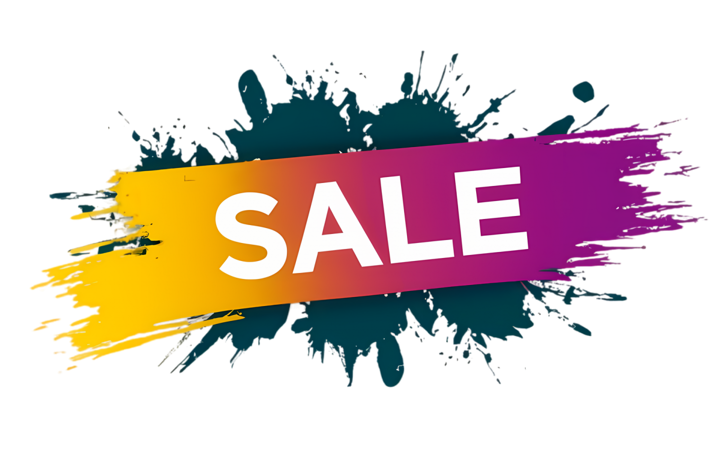 a colorful banner with the word sale on it