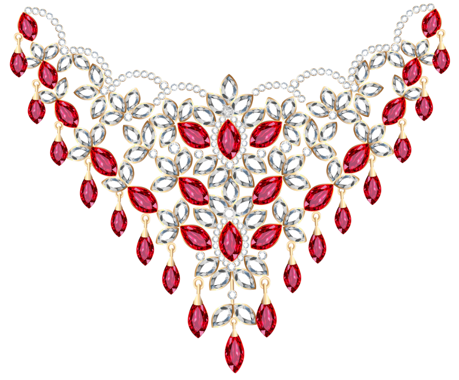 a ruby and diamond necklace