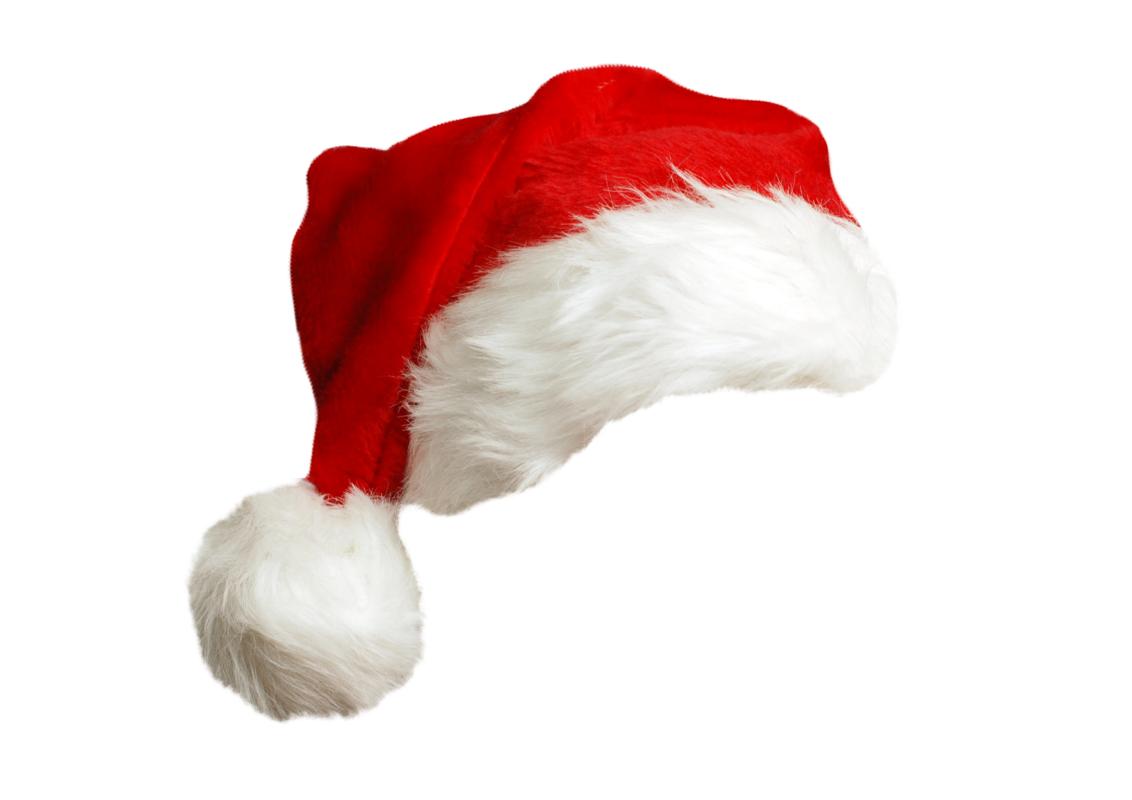 a santa hat on a white background