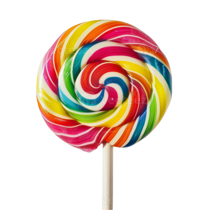 a rainbow colored los on a white background