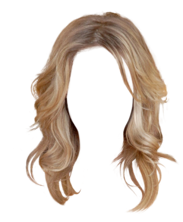 a woman with long blonde hair on her head