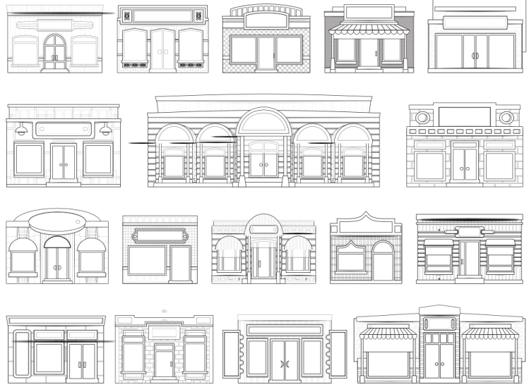 a set of architectural drawings