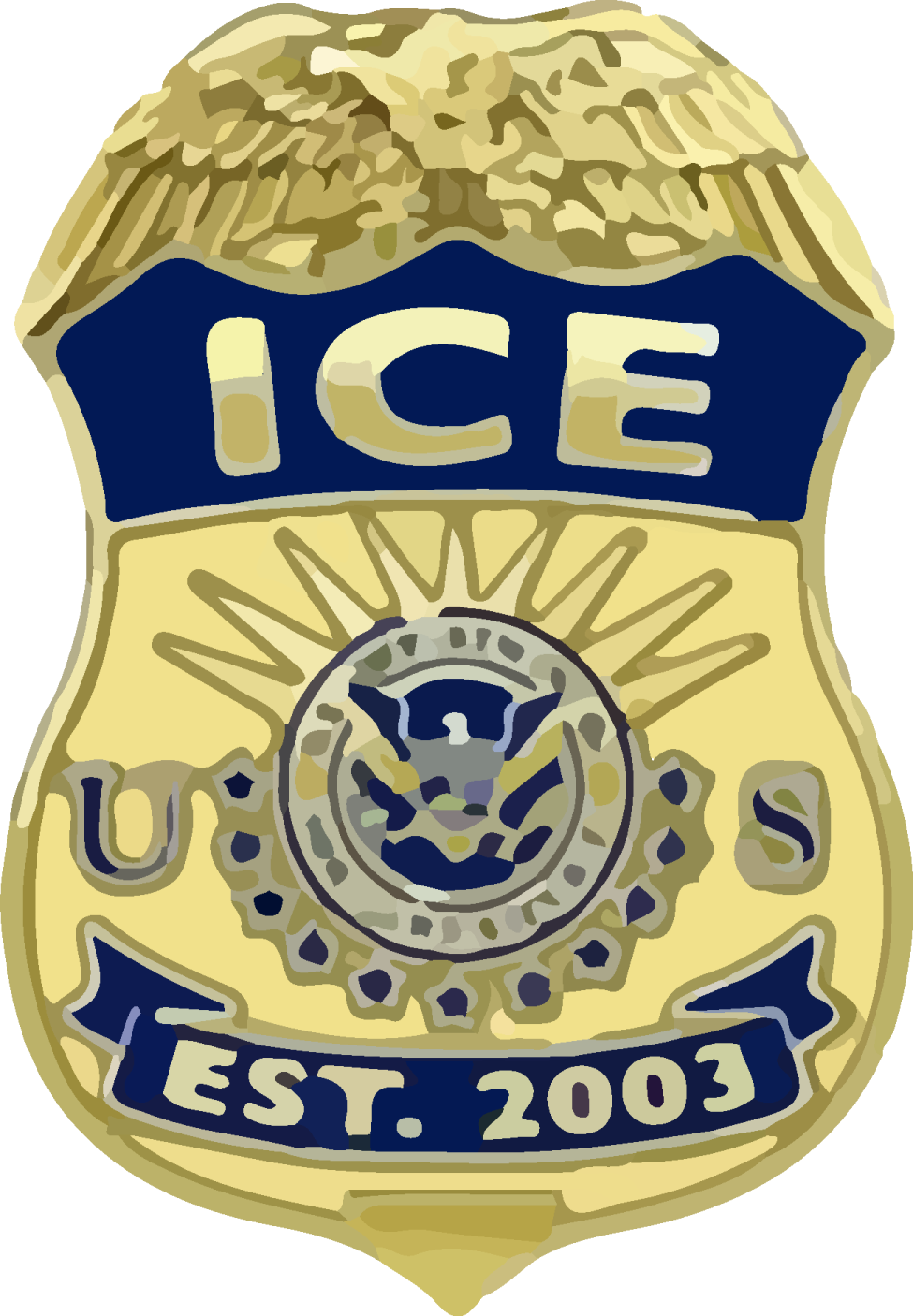 a police badge with the word ice on it