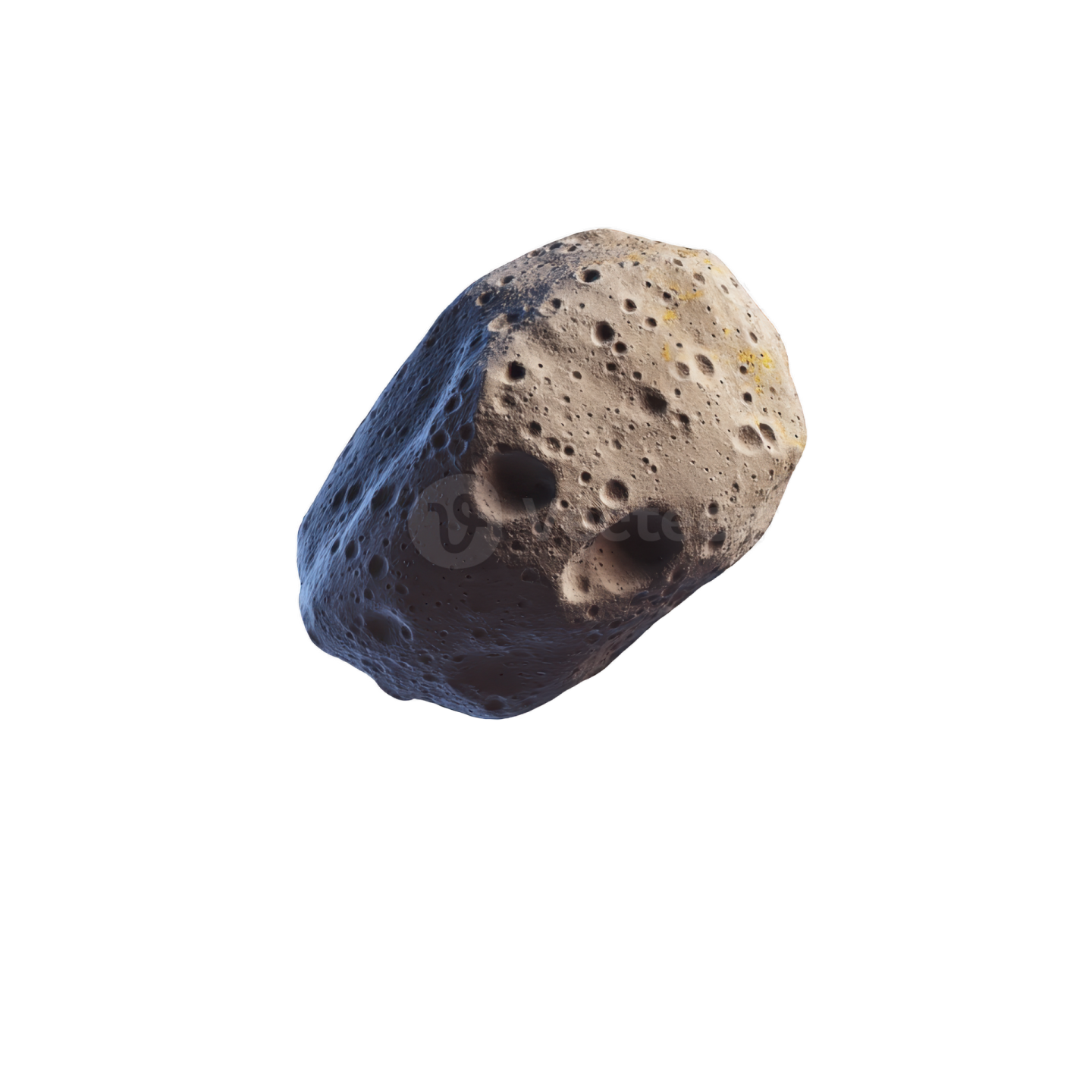 a rock on a white background