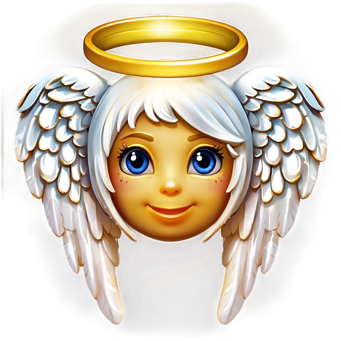 an angel with a golden halo and wings