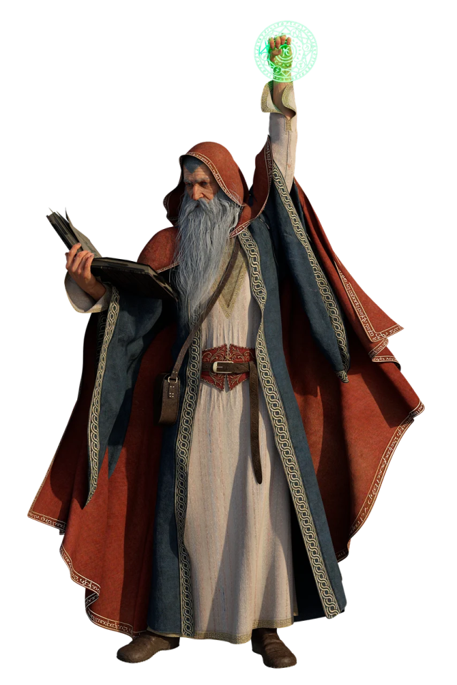 an image of a wizard holding a wand