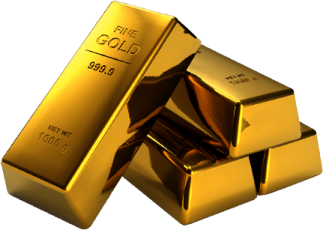 a pile of gold bars