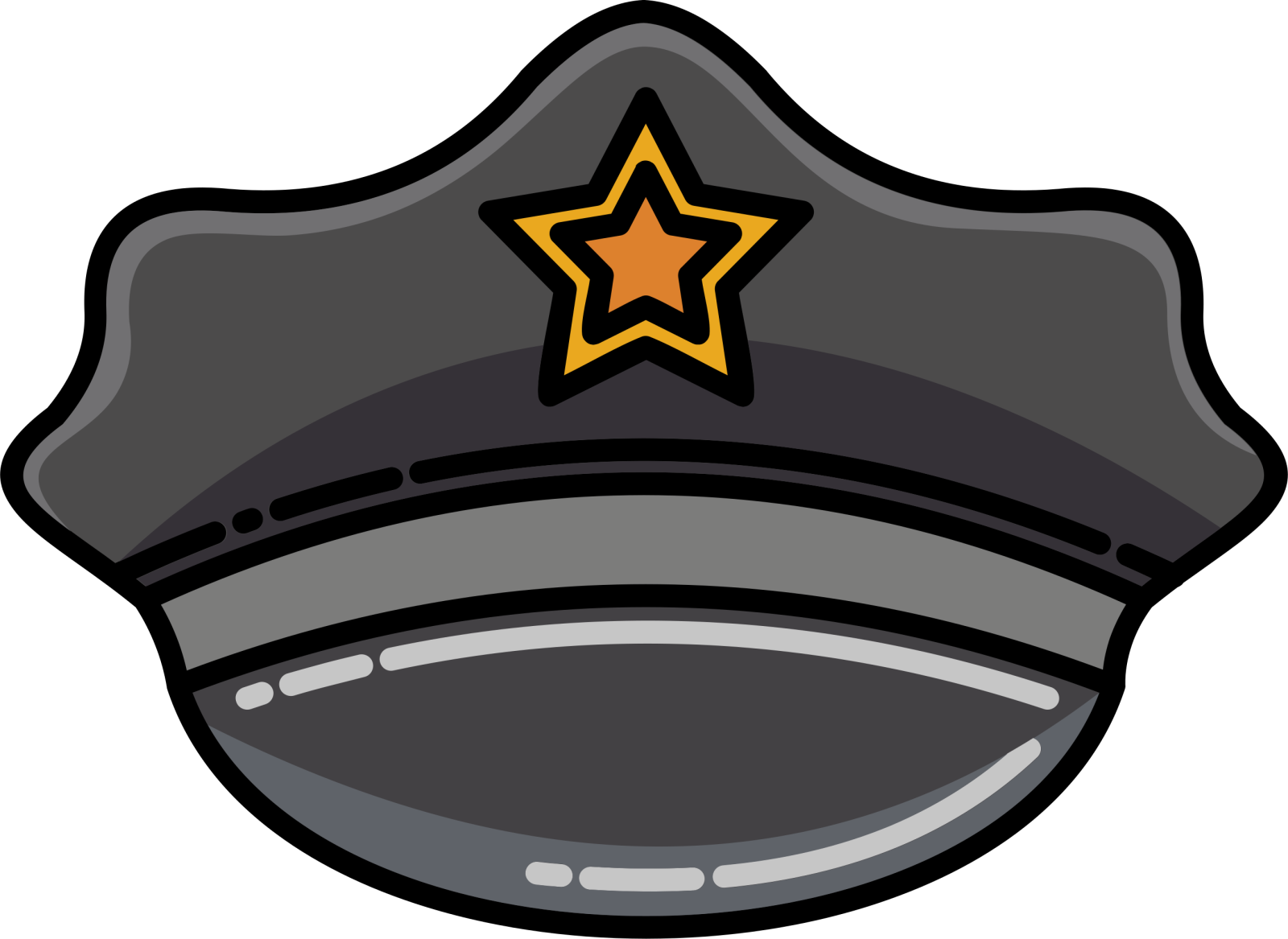 a police hat with a star on it