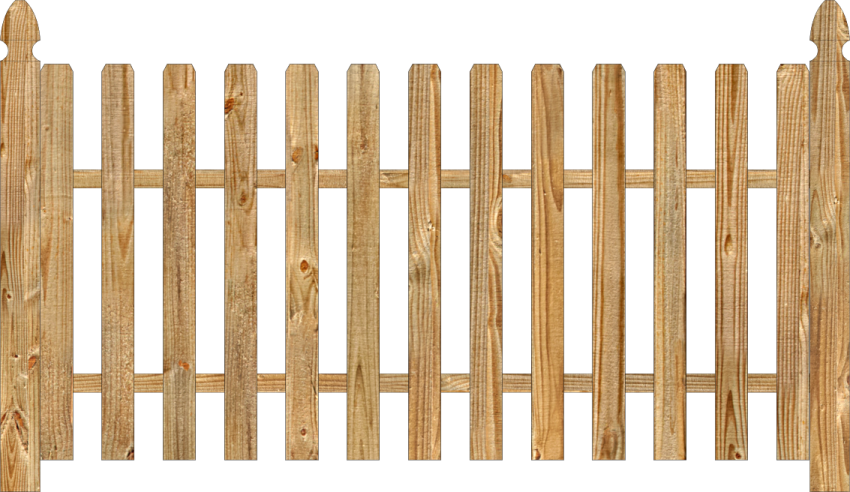 a wooden fence on a white background