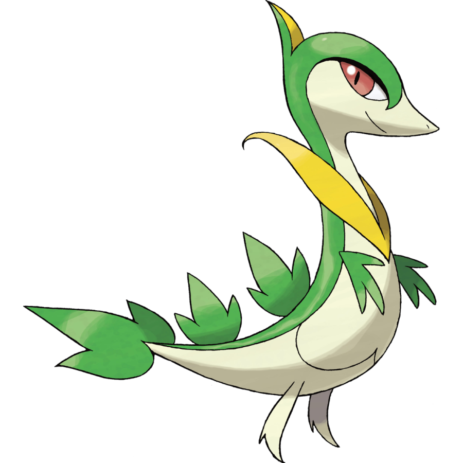 a drawing of a green and yellow pokemon