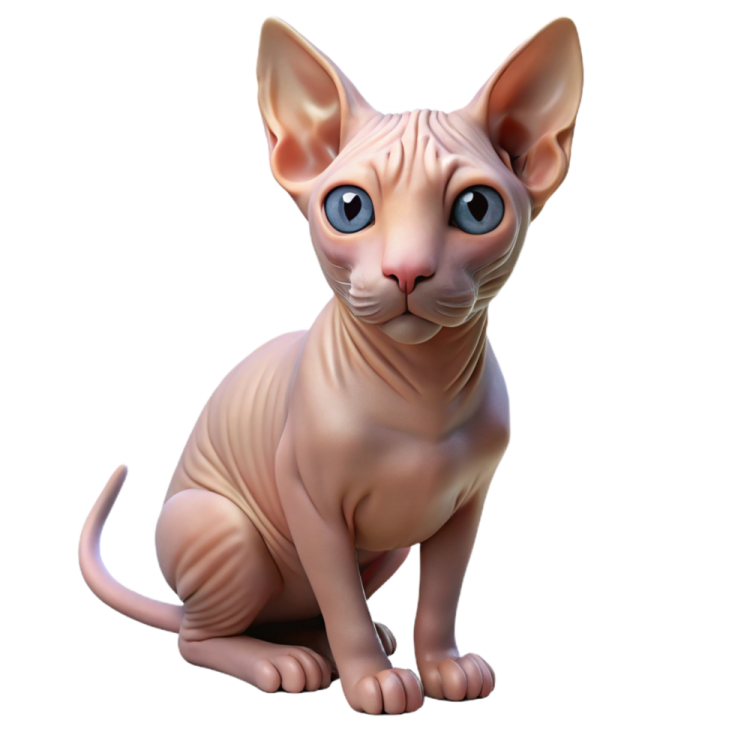 a cat with blue eyes sitting on the ground