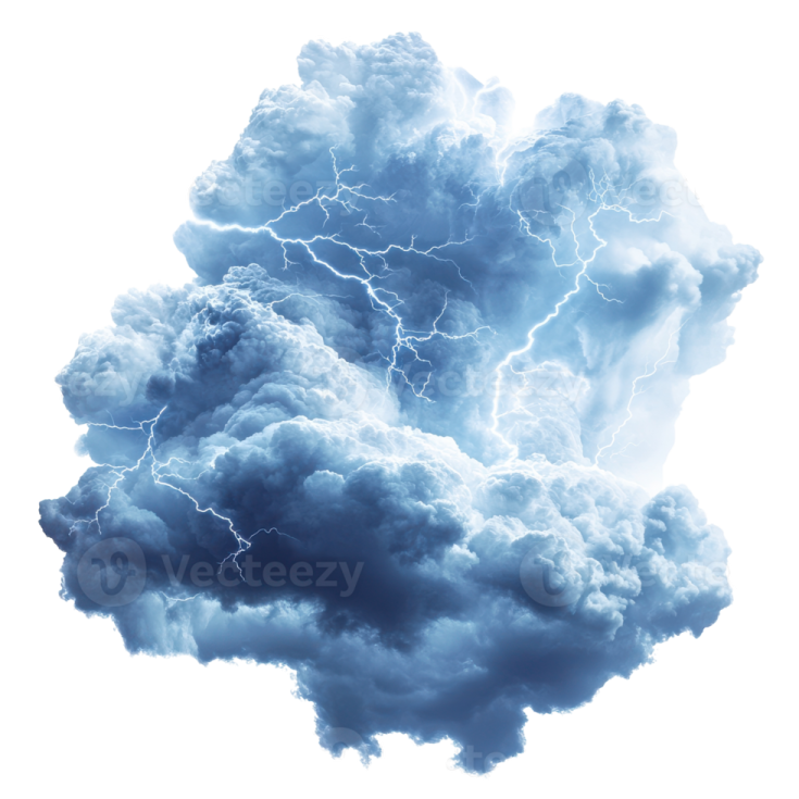 a cloud with lightning in the sky