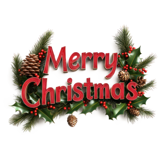 a christmas wreath with the words merry christmas on it