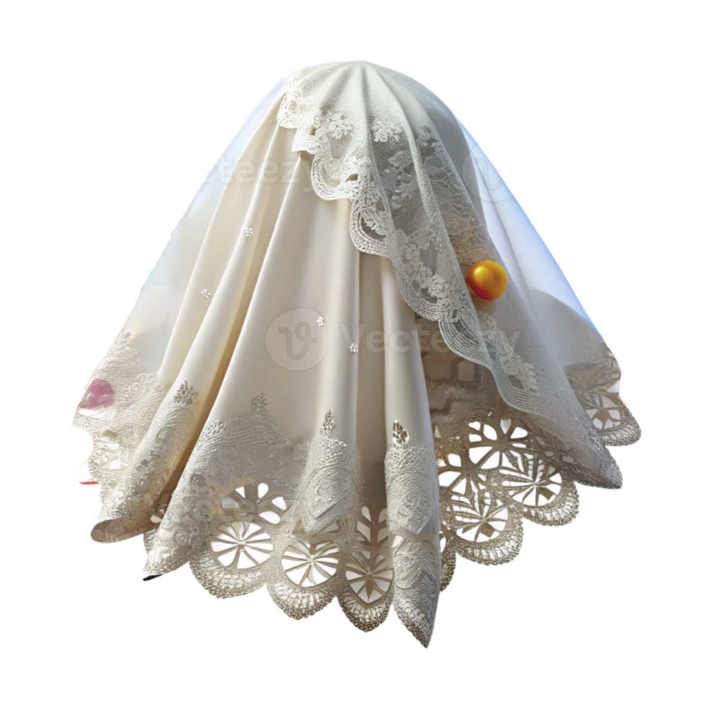 an image of a wedding dress with white lace on it
