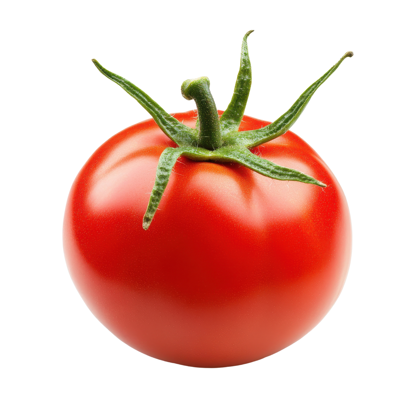 a red tomato on a white background