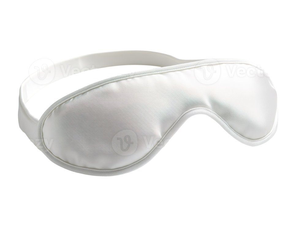 white satin eye mask
