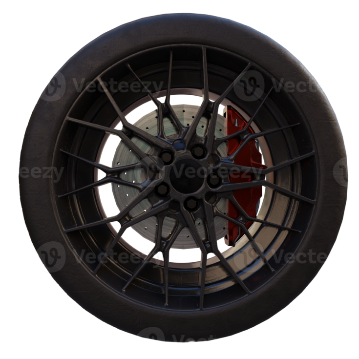 a close up of a tire on a white background