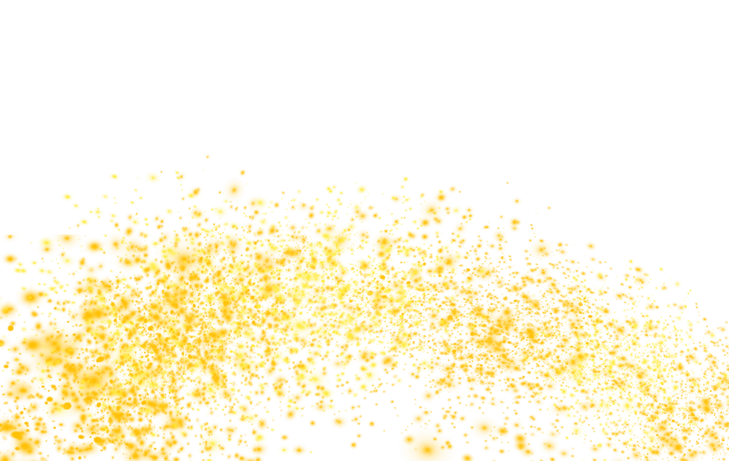 gold glitter on a white background