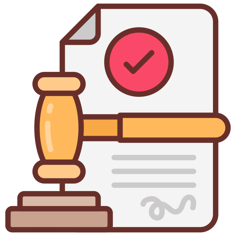 a judge's gavette next to a document