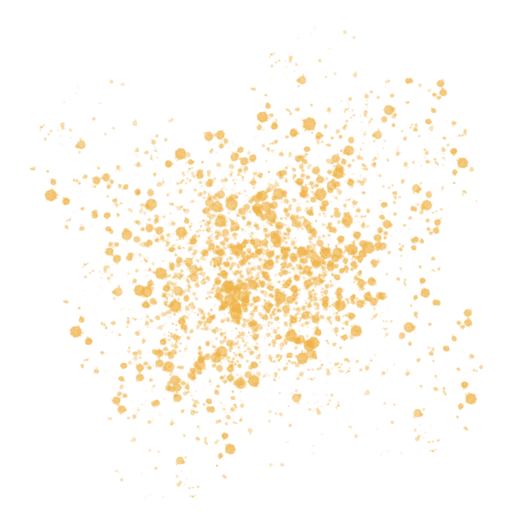 a white background with lots of gold dots