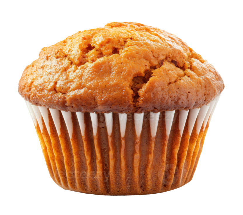 a muffin on a white background