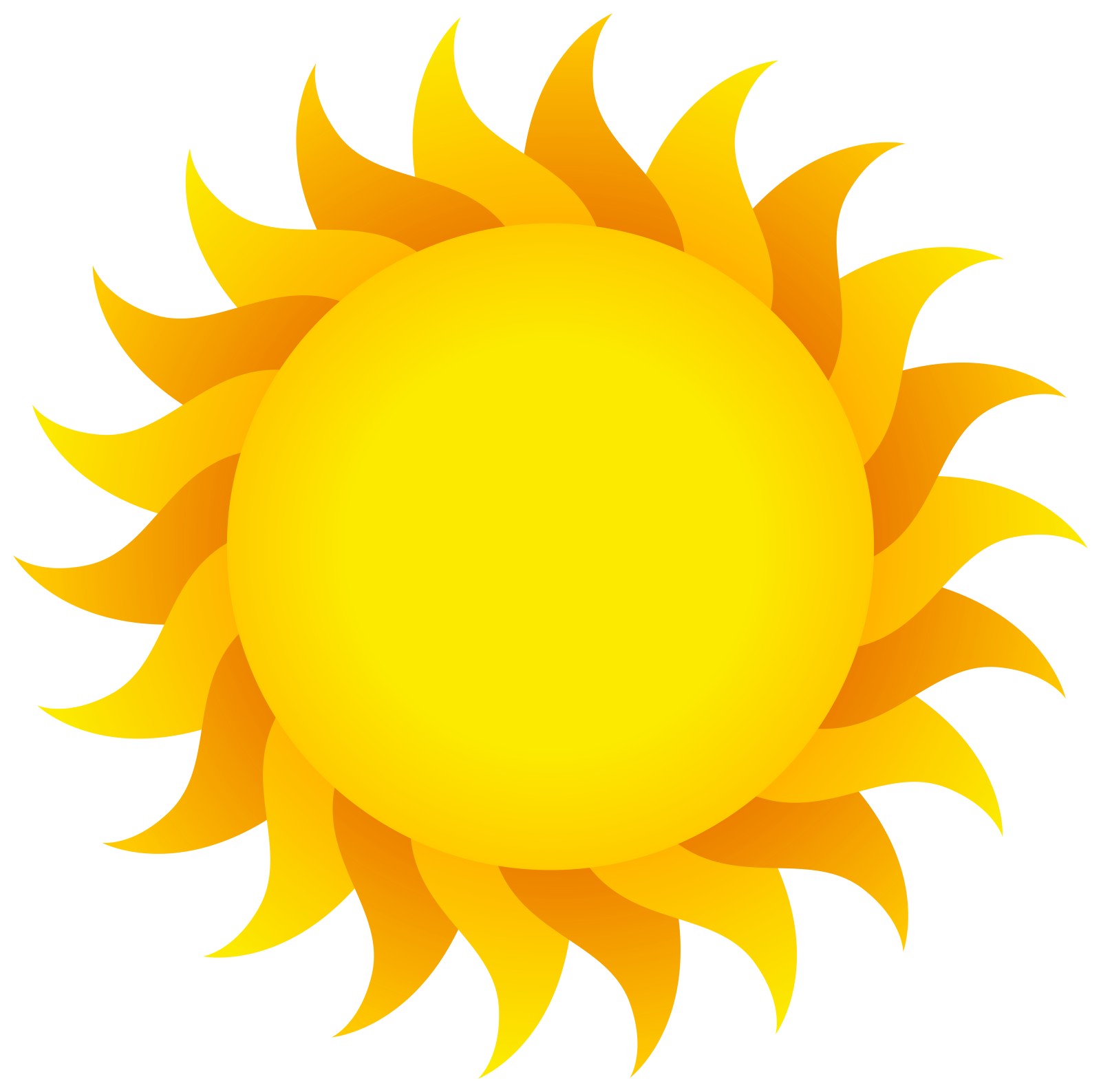 a yellow sun clipart