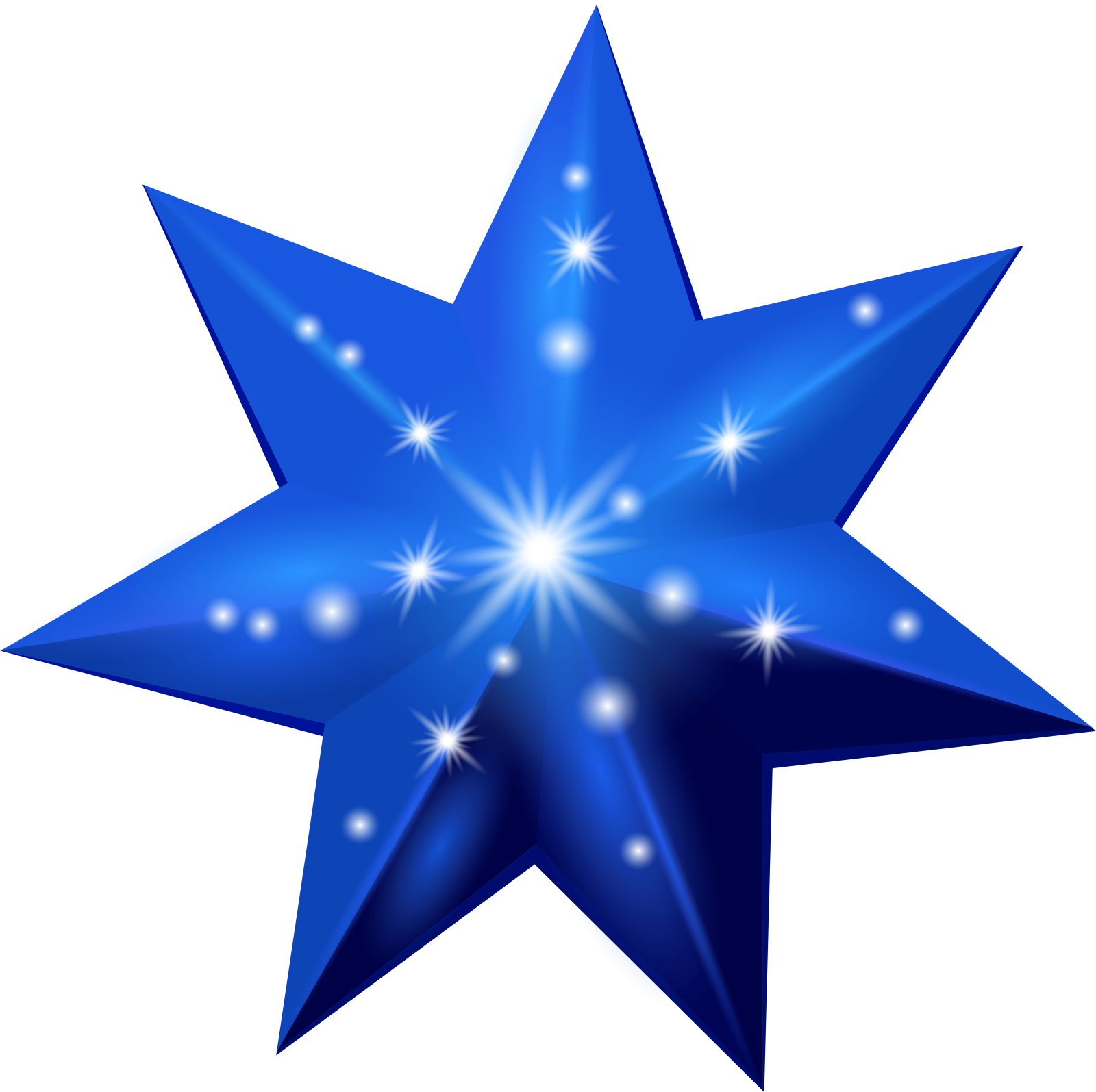 a blue star with stars on it