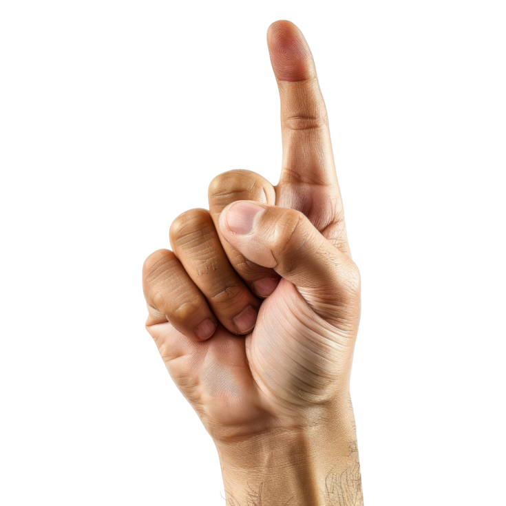 a person's hand holding up a peace sign