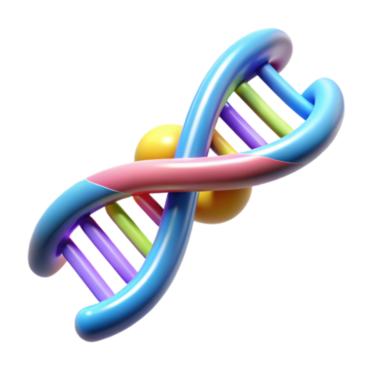a 3d model of a dna molecule