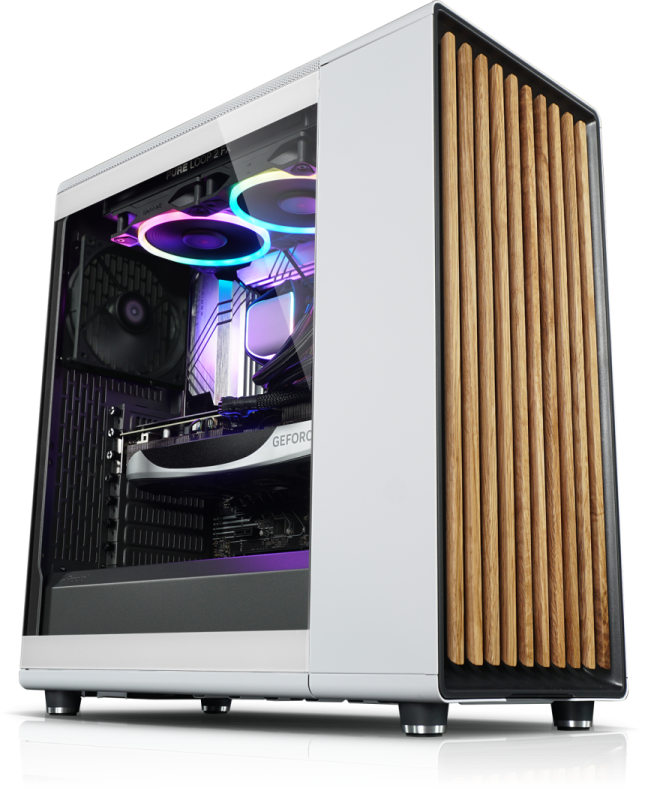 a white computer case