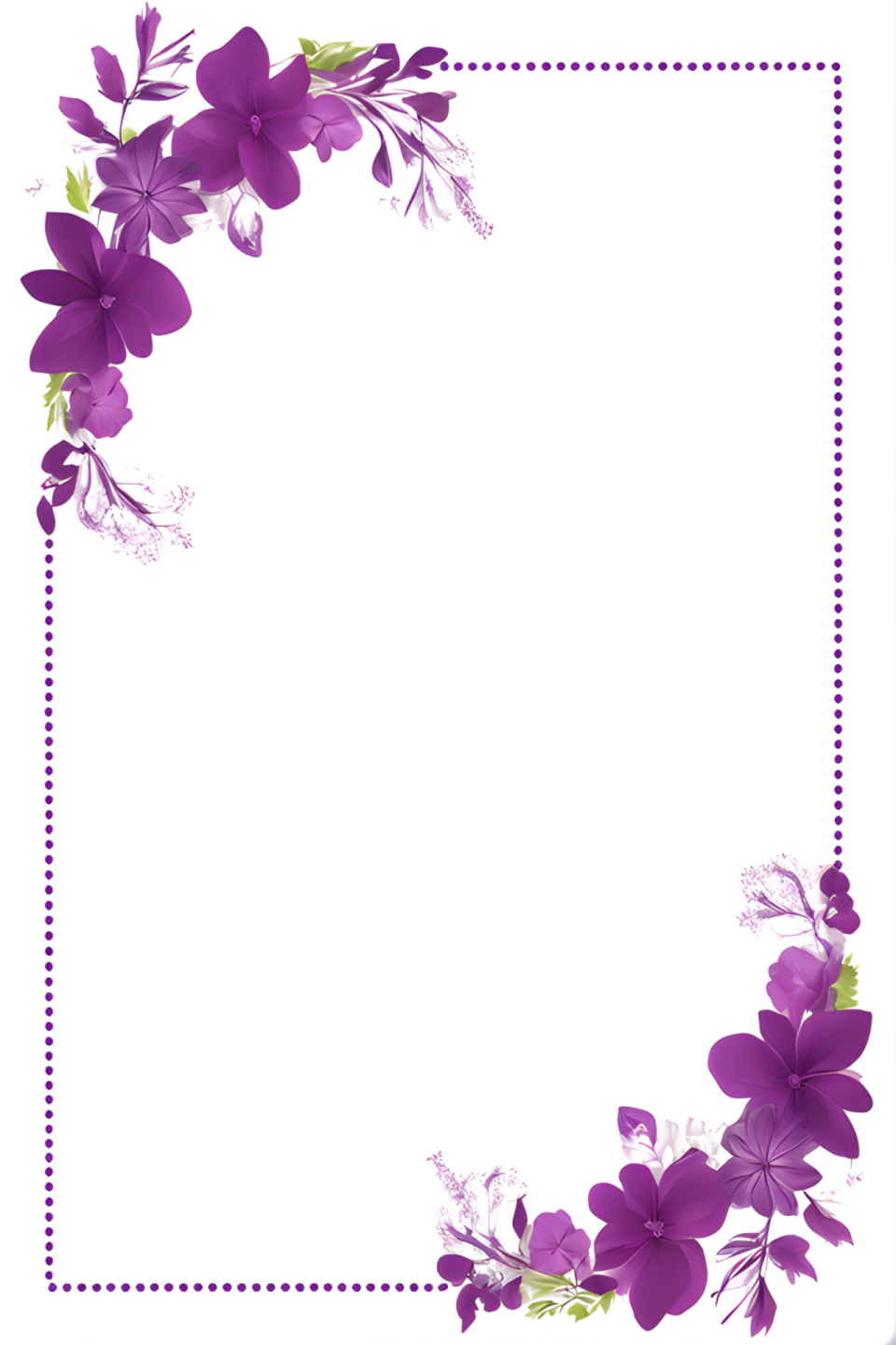 an image of a purple flower border