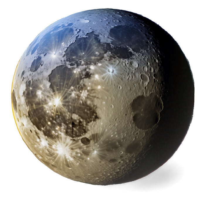 an image of the moon with a white background