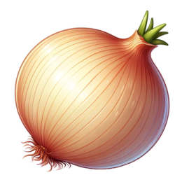 an onion on a white background