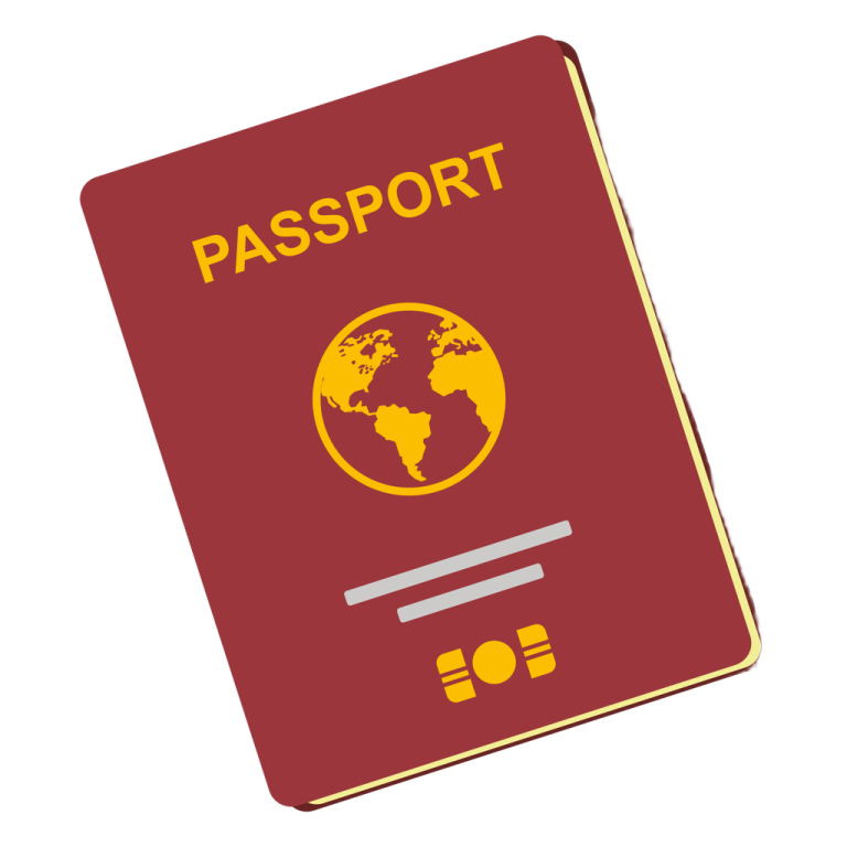 a passport with the word passport on it
