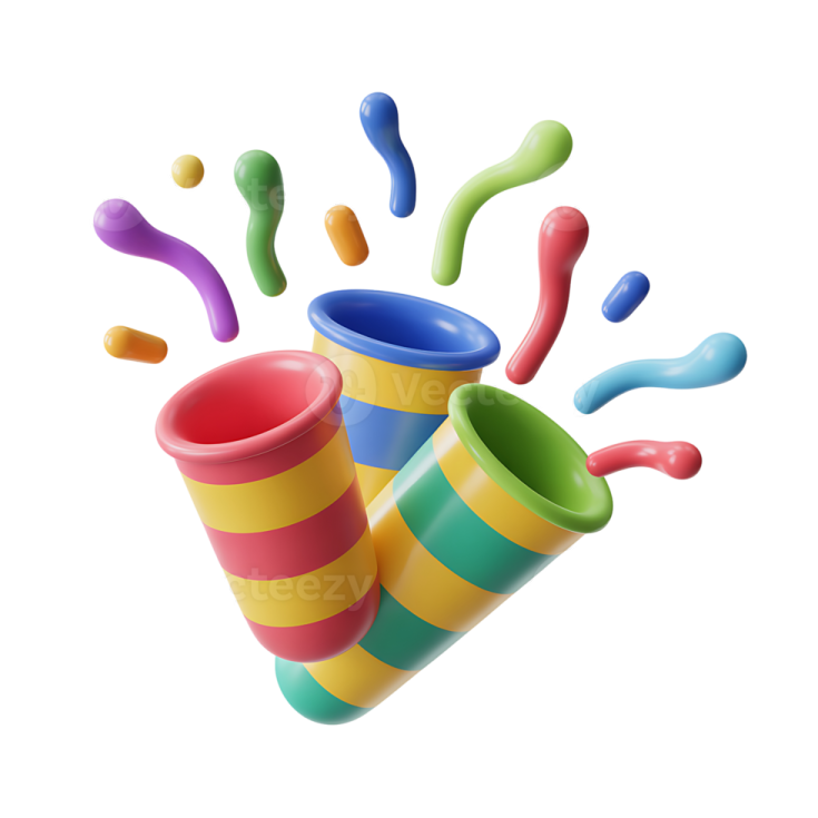 an image of colorful plastic cups